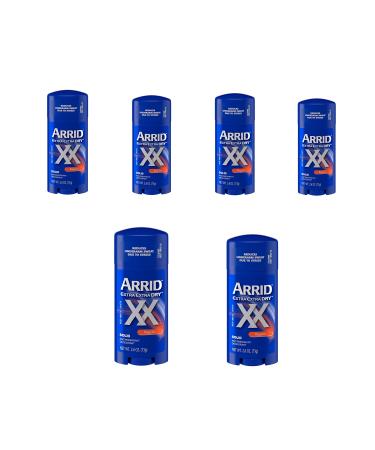 Arrid XX Regular Scent Extra Extra Dry Solid Anti-Perspirant Deodorant 2.6 oz (Pack of 6)