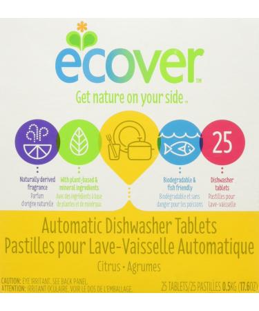Ecover Ecological Automatic Dishwasher Tablets -- 25 Tablets
