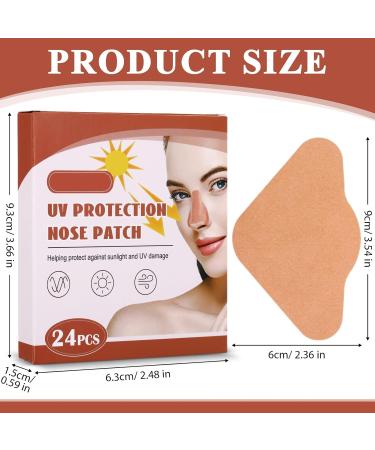 Demissle 120 Pcs Sun Protection Nose Patch Outdoor Sunblock Nose Skin Patches UV Stickers for Sunscreen Nose Cover for Sun Multifunctional Nose Plasters for Men Women Sports Tanning Outdoor, 5 Boxes