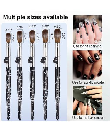 Shine Chance Size 10 Acrylic Nail Art Brush - 100% Pure Kolinsky Hair, Oval Shape, Professional Manicure Tool for DIY Home Salon - Buy Online on GoSupps.com