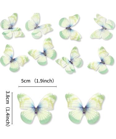 Cyodoos 30Pcs 3D Green Butterfly Cupcake Toppers Double Layer Butterfly Decorations for Women's Happy Birthday Cake Decorations Party Decorations - Buy Online on GoSupps.com