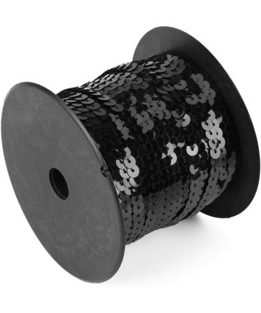 100 Yards 6mm Black Sequin String for Jewelry Making & Costume Accessories | Flat Sequin Trim for Crafts - Buy Online on GoSupps.com