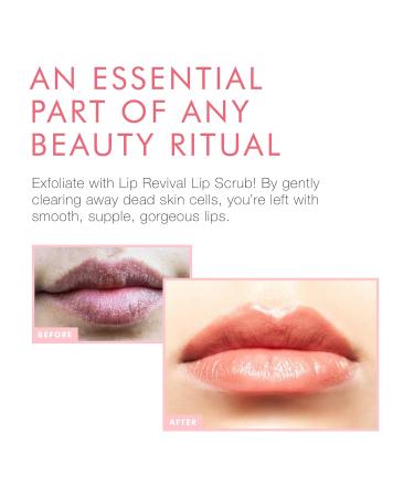 Beauty For Real Lip Revival Spearmint - Organic Exfoliating & Hydrating Sugar Lip Scrub for Dry Chapped Lips - Vegan Essential Oils - 0.15 oz - Buy Online on GoSupps.com