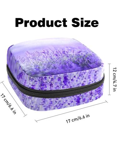 Pretty Purple Lavender Ladies Tie Storage Bag | Large Menstrual Cup Pocket with Zipper | Perfect Storage for Panty Liners & Tampons | Multicolored Design for Girls & Women - Buy Online on GoSupps.com