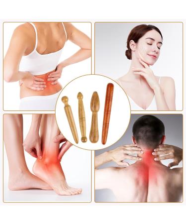 4-Piece Trigger Point Massage Set | Acupressure Pen & Wooden Foot Massager | Pain Relief for Shoulders Back & Legs - Buy Online on GoSupps.com
