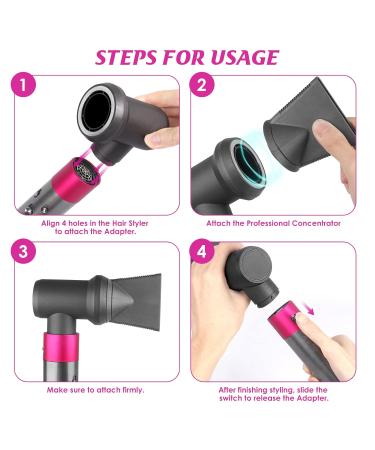 Professional Concentrator & Adapter Kit for Dyson Airwrap Styler | Curling Iron to Hair Dryer Converter & Attachment Holder - International Shipping - Buy Online on GoSupps.com