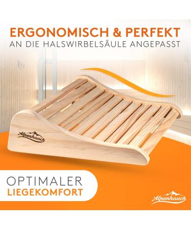 Alpine Breath Sauna Headrest | 100% Natural Wood | Ergonomic & Comfortable Sauna Head Support for Infrared Cabins | Premium Sauna Accessories - Buy Online on GoSupps.com