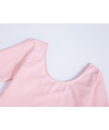 Domusgo Girls Gymnastics Long Sleeve Leotard in Pink, Black, Red | Soft Breathable Bodysuit for Ballet with Tutu Skirts | Size 3-4T - Buy Online on GoSupps.com