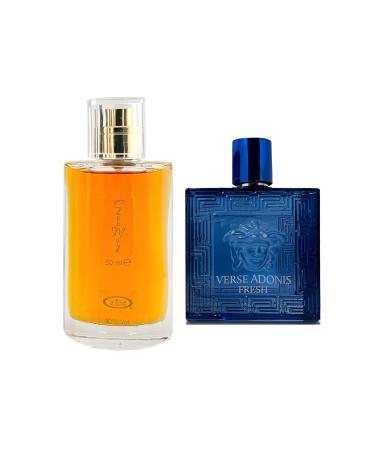 Choco Musk&Verse Adonis Fresh Men s Cologne-Rich Chocolate & Musk Eau De Toilette Long-Lasting Scent Perfume for Men Elegant Bottle 3.4 Fl Oz Fragrance for Refined Occasions Choco Musk&Verse Adonis Fresh 2.53 Fl Oz (Pack of 2)