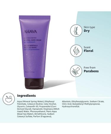 AHAVA Spring Blossom Mineral Hand Cream 3.4 Fl Oz - Hydrating Hand Cream for Soft Skin (Pack of 1) - Buy Online on GoSupps.com