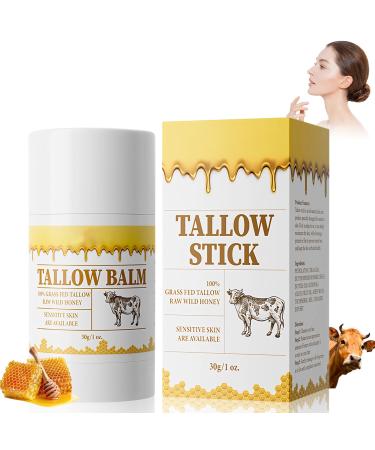 Beef Tallow Creme Corps Hydratante Naturel B tonnet de Baume au Suif de B uf Soin Peau S che Absorption Rapide Non Grasse Beef Tallow Balm Stick pour Tous Types de Peau(30g)