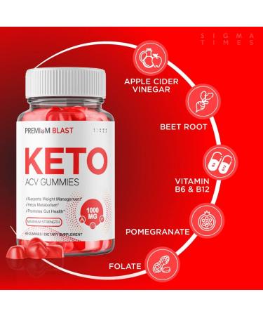 Premium Blast Keto ACV Gummies - Weight Loss Management with Apple Cider Vinegar - 180 Gummies - Buy Online on GoSupps.com