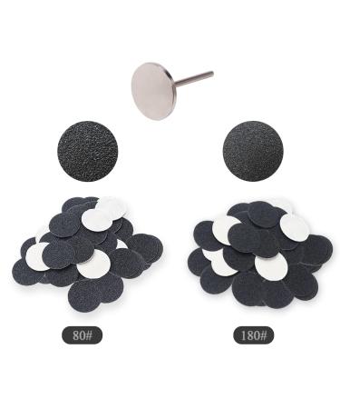 qingmeng 100PCs Feet grinder grinding paper replacement grinding paper grinding wheel Pedicure tool panes PAD cornea removal foot care sandpaper for cracked heels hard dead skin ( 25mm) 101-part set