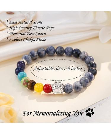Dabem Rainbow Bridge Pet Memorial Bracelet - Sympathy Gift for Women/Men - Blue - Buy Online on GoSupps.com