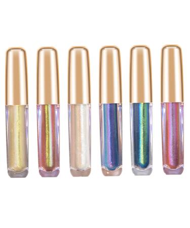 Liquid Glitter Eyeshadow Multichrome Eyeshadow Waterproof Metallic Glitter Liquid Eyeshadow Highly Pigment Holographic Eyeshadow Long Lasting Chrome Eyeshadow 3PCS
