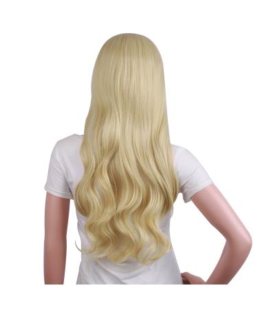 MapofBeauty Strawberry Blonde Long Wavy Wig - Charming Curly Costume Hair for Glamorous Looks | International Shipping Available - Buy Online on GoSupps.com