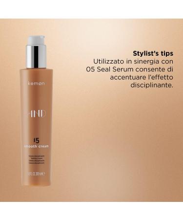 Kemon AND 15 Smooth Cream smoothing hair cream for more suppleness ideal for bothersome hair hair care in hairdressing quality 200 ml - Buy Online on GoSupps.com