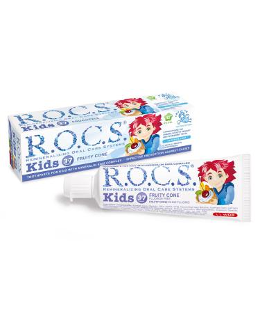ROCS - Toothpaste - Vegan toothpaste - Children - 3 to 7 years - Fruit ice cream flavor - no fluoride - Toothpaste - 45 g - Buy Online on GoSupps.com