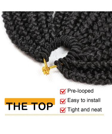Goddess Box Braids Crochet Hair 18 Inch 7 Packs Prelooped Jumbo Braiding Hair for Black Women - 1B - Buy Online on GoSupps.com