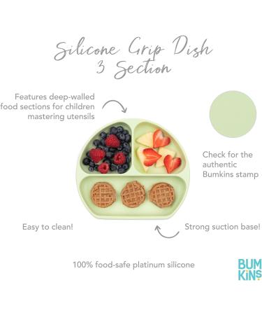 Bumkins Silicone Grip Dish Suction Plate - Purple | BPA-Free, Microwave & Dishwasher Safe | Divided Toddler Plate - Buy Online on GoSupps.com