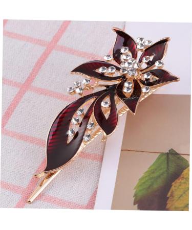 Ipetboom Banana Hair Clips Rhinestone French Hair Clips Alloy Hair Hairpin Vintage Barrettes Flower Crystal Hair Clips Flower Hair Barrettes Metal Hair Clips Korean Version Spring Clip - Buy Online on GoSupps.com