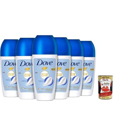 Italian Gourmet E.R. Dove - Advanced Care Talco Roll-On Deodorant - Antiperspirant Deodorant - Gentle formula with triple moisturizing action - Up to 48-hour protection - 6 x 50 ml + 400 g Italian Gourmet Gel