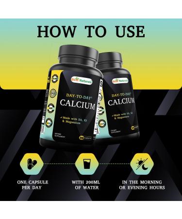Best Naturals Calcium with D3 K2 Magnesium 90 Tablets - Made with Digestive Enzyme Probiotics Omega Blend - Buy Online on GoSupps.com
