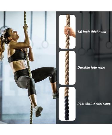 Keepark Climbing Rope - 1.5 Inch Diameter, 15 Feet Length - No Mounting Bracket - Buy Online on GoSupps.com