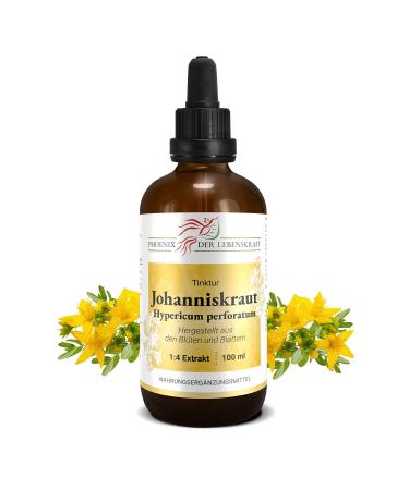 St. John's wort tincture 100ml |Hypericum perforatum drops (1: 4 extract) |Top premium quality from Austria |Vegan dietary supplement |Real St. John's wort icmon-Johanniskraut 100 ml (1 Pack) - Buy Online on GoSupps.com
