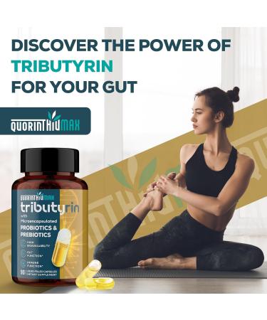 Tributyrin Supplement for Gut & Immune 800mg | High Bioavailability with Microencapsulated Probiotics & Prebiotics - Advanced Liquid-Filled Tributyrin Complex Gluten Free 180 Capsules 90 Count (Pack of 2) - Buy Online on GoSupps.com