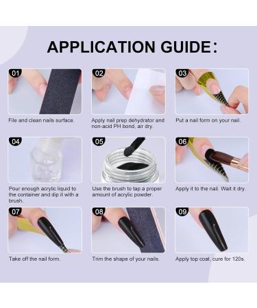 Saviland Black Acrylic Powder 30g Colored Nail Powder for Extension & French Manicure - Buy Online on GoSupps.com