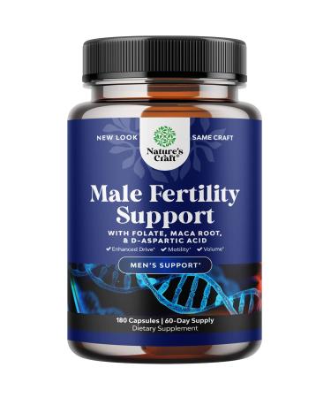 Prenatal Multivitamin Male Fertility Supplement 180ct - Mens Fertility Supplement with L-Arginine D-Aspartic Acid and Maca Root Prenatal Vitamins for Enhanced Motility Potency and Fertility Support - Buy Online on GoSupps.com