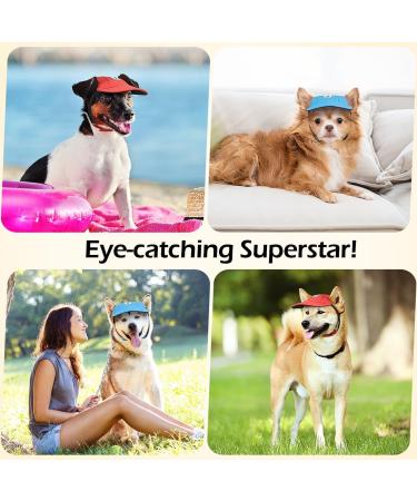 Pawaboo Dog Baseball Caps - Adjustable Pet Hats with Elastic Ear Holes for Sun Protection | Dog Outfits for Small Medium & Large Dogs - Stylish Blue Cap - Buy Online on GoSupps.com