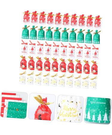 KOMBIUDA 50pcs Christmas Bundle Pocket Christmas Candy Basket Bags Christmas Bundle Bag Bag Biscuit Sack - Buy Online on GoSupps.com
