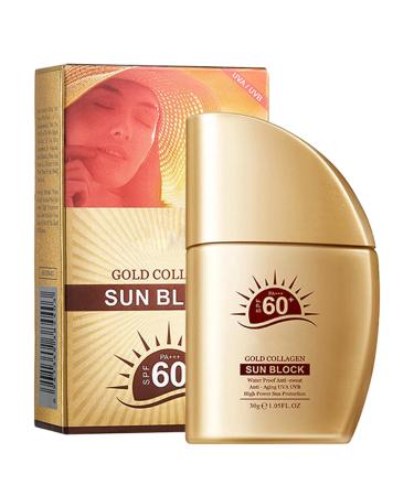 Collagen Face Sunscreen SPF 60+ SPF Moisturizer Face Sunscreen Lotion Protect Skin Sunscreen For Face & Body Moisture SPF 60+ PA+++ Sunscreen Moisturizer For All Skin Type Water-Resistant