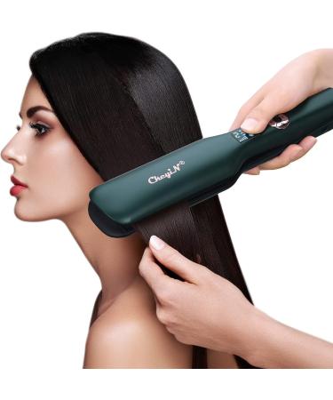 CCKeyin Smooth Iron Wide - 44mm Extra Wide Hair Care with Digital LCD 12 Heat Settings (120-230 C) - Portable Travel Hair Smoother in Green - Buy Online on GoSupps.com