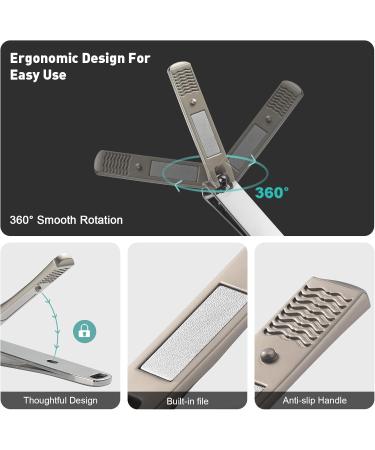 Bezox Nail Clipper Set for Fingernails & Toenails - 2-Piece Golden Nail Scissors & Curved Tongs Kit | Perfect for All Nail Shapes - Buy Online on GoSupps.com