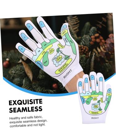 SOLUSTRE Reflexology 1 Pair Acupressure Printed Gloves Schematic Diagram Spandex Hydrating Spa Gloves - Buy Online on GoSupps.com