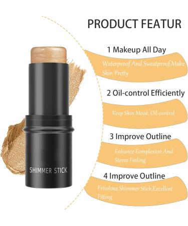 Creamy Matte Contour Stick | Waterproof Highlighter | Long-Lasting Makeup for Cheeks, Lips & Eyeshadow - 03 | 1.00g - Buy Online on GoSupps.com