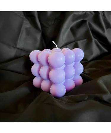 Extra Large Giant Strong Scented Aromatherapy Soy Wax Candle | Purple Lavender Bubble Candle for Relaxation & Home Decor - Buy Online on GoSupps.com