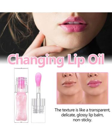 Colour Changing Lip Oil Lip Oil Lip Gloss Set Magic Color Changing Lip Oil Transparent Lip Care Hydrating Lip Oil Long Lasting Nourishing Non-sticky Fresh Texture (1pc) - Buy Online on GoSupps.com