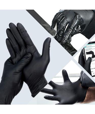 Purism Black Nitrile Gloves 4mil XL 100 Pcs - Powder-Free, Latex-Free, Black (Pack of 100) - Buy Online on GoSupps.com