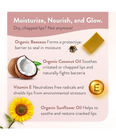 Moroccan Magic Organic Manuka Honey Lip Balm 3 Pack | Ultra-Hydrating Argan & Essential Oil Lip Moisturizer + Vitamin E | Natural Chapstick for Dry Lips | Smooth Non-Toxic | Organic Lip Balm - Buy Online on GoSupps.com