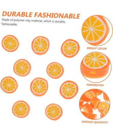 Lurrose 200 Cut Tone Fruits Loose Pearl Orange Disc Clay Beads for Craft & Nail Art - 3D Jewelry Polymer Discs (1x0.5cm) - International Shipping Available - Buy Online on GoSupps.com