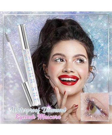 3Pcs Fairy s Tear Diamond Eyelash Mascara Long Lasting Waterproof Natural Thick Thickening and Lengthening Sparkling Diamond Shining Clear Coat Eyelash Mascara Charming Eye Makeup (Crystal silver) - Buy Online on GoSupps.com