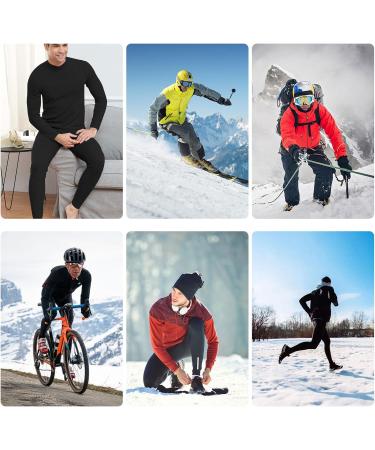 Buy Simiya Men's Extra Warm Thermal Long Underpants | Thermo Leggings for Winter | Black - Buy Online on GoSupps.com