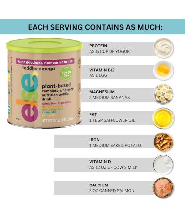 Else Toddler Nutritional Drink - Dairy Free Toddler Nutrition Drink Powder - Lactose Free Plant Based Formula for Kids 12+ Months - Complete Supplement Clean Label Purity Certified (700g 6-Pack) - Buy Online on GoSupps.com