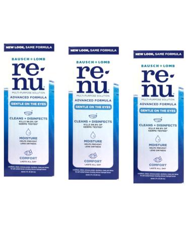Renu Multi-Purpose Contact Lens Solution Travel Size 2 Fl Oz (Pack of 3)