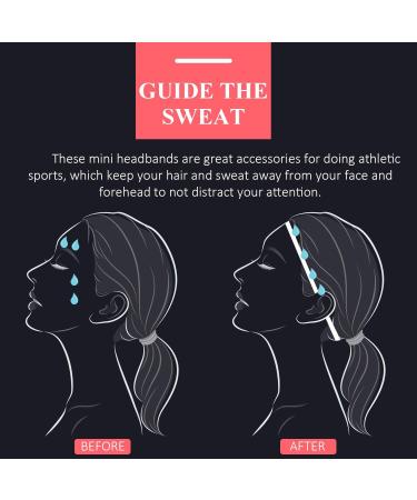 4 Pieces Thick Non-Slip Elastic Sport Headbands Hair Headbands for Women and Men (Black Gray White) - Buy Online on GoSupps.com