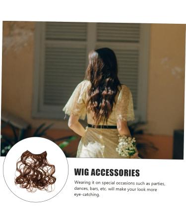 FRCOLOR Wavy Hair Extensions Straight Wig Hair Extensions Curly Hair Extensions Curly Hair Wig Crown Bows for Ponytail Curly Wigs Extend High Temperature Wire European and American 66x26x0.8cm Light Brown - Buy Online on GoSupps.com
